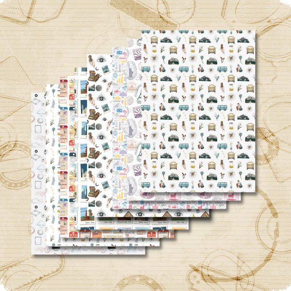 Wander Scrapbook Paper Digital Download-Digital Downloads-Under the Rowan Trees-