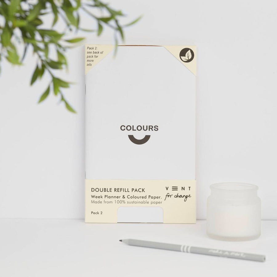 Weekly Planner Double Journal Refill Pack - Colours-Journal Refills-Vent for Change-