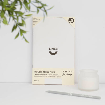 Weekly Planner Double Journal Refill Pack - Lined - Vent for Change - Under the Rowan Trees