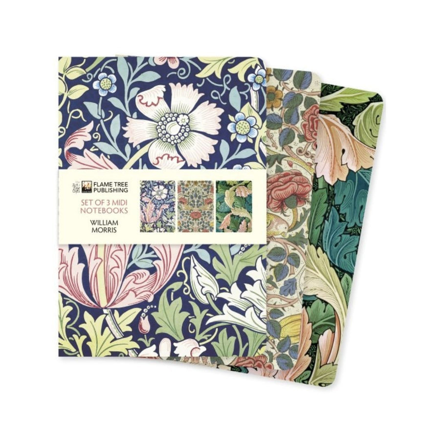 William Morris Midi Notebook Collection - Flame Tree - Notebooks - Under the Rowan Trees