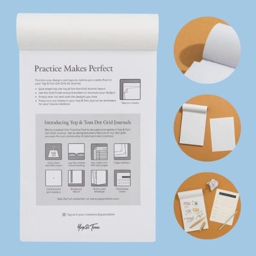 Yop & Tom A5 Dot Grid Practice Pad - Yop & Tom - Under the Rowan Trees